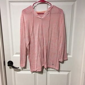Thin Baby Pink Hooded Top
